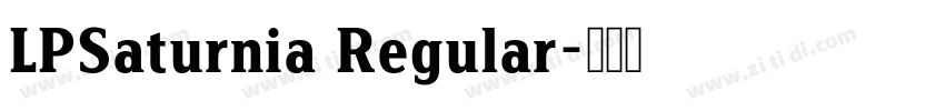 LPSaturnia Regular字体转换